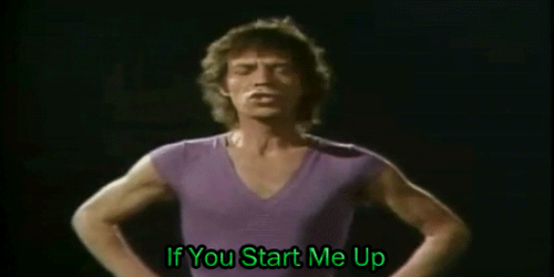 The Rolling Stones GIF. Artiesten Gifs The rolling stones 80s Start me up 