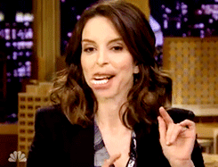 Tina Fey GIF. Gifs Filmsterren Tina fey Dating Opgewonden Glimlachen Man 30 rock Liz citroen 