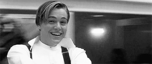 Dansen Liefde Films en series Titanic Leonardo dicaprio Gifs Filmsterren lachend glimlachen 