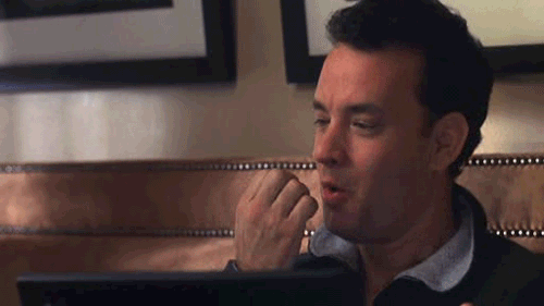Computer Email Gifs Filmsterren Tom hanks typen youve got mail 