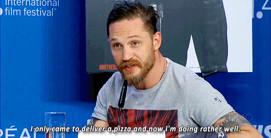 Tom Hardy GIF. Gifs Filmsterren Tom hardy Heb nergens spijt van 