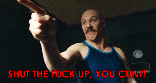 Tom Hardy GIF. Gifs Filmsterren Tom hardy Stfu Kut 