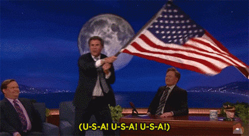 Will Ferrell GIF. Amerika Amerikaanse vlag Gifs Filmsterren Will ferrell Vs Vlag Usa usa 