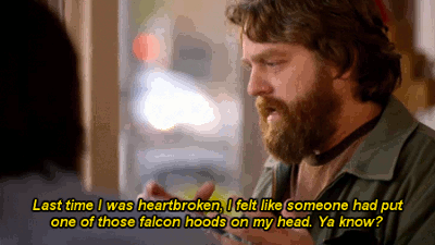 Zach Galifianakis GIF. Gifs Filmsterren Bradley cooper Zach galifianakis Het werpen Tussen twee varens Hou je bek 