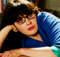 Zooey Deschanel GIF. Gifs Filmsterren Zooey deschanel Reacties Idk Onzeker 