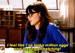 Zooey Deschanel GIF. Gifs Filmsterren Zooey deschanel Reacties Idk Onzeker 