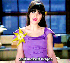 Zooey Deschanel GIF. Gifs Filmsterren Zooey deschanel Citaat Waar Problemen J Mooi Aanbiddelijk Schattige New girl 