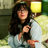 Zooey Deschanel GIF. Gifs Filmsterren Zooey deschanel Wenk 