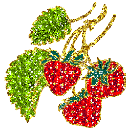 Aardbei Glitter plaatjes 