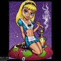 Alice in wonderland Glitter plaatjes 