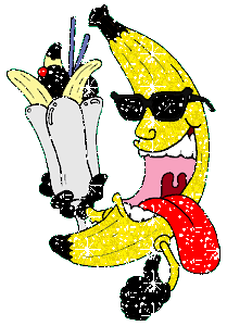 Bananen Glitter plaatjes 