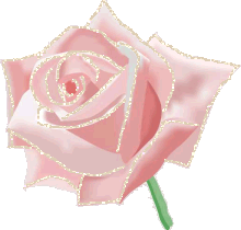 Bloemen Glitter plaatjes Roze Roos