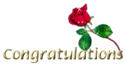 Glitter plaatjes Congratulations 