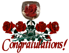 Glitter plaatjes Congratulations 