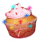 Cupcake Glitter plaatjes 
