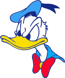 Donald duck Glitter plaatjes Boze Donald Duck
