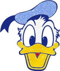 Donald duck Glitter plaatjes Glitter Hoofd Donald Duck