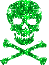 Glitter plaatjes Doodshoofd 