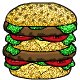 Glitter plaatjes Fast food Hamburger