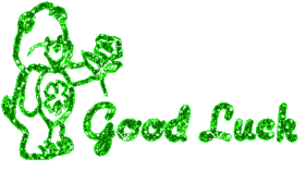 Glitter plaatjes Good luck 