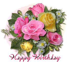 Glitter plaatjes Happy birthday 