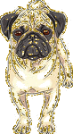 Honden Glitter plaatjes Mopshond Glitter