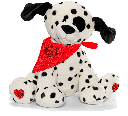 Honden Glitter plaatjes Dalmatieer Knuffel Glinsterend Sjaaltje Om Nek
