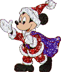 Kerst Glitter plaatjes Micky Mouse