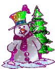 Kerst Glitter plaatjes Sneeuwpop Kerstboom