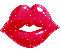 Glitter plaatjes Kisses Rode Lip Met Glitters