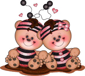 Glitter plaatjes Knuffelberen 