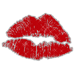 Lippen Glitter plaatjes Opgemaakte Rode Lippen Glitter Mond