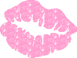 Lippen Glitter plaatjes Rose Glitter Lippen