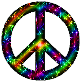 Peace Glitter plaatjes 