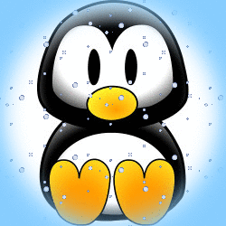 Pinguin Glitter plaatjes 