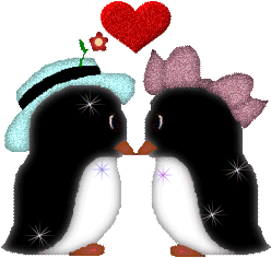 Pinguin Glitter plaatjes 
