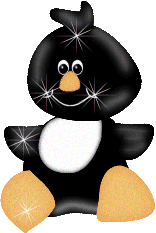Pinguin Glitter plaatjes 