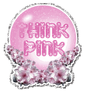 Pink ribbon Glitter plaatjes 