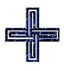 Religie Glitter plaatjes Blauw Glitter Kruis