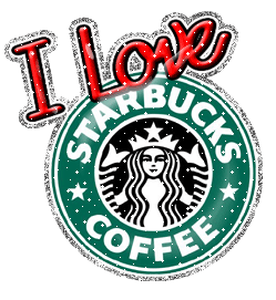 Glitter plaatjes Starbucks koffie I Love Starbucks Coffee