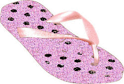 Teenslippers Glitter plaatjes 