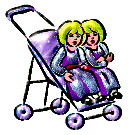 Tweeling Glitter plaatjes Tweeling In Kinderen In Een Kinderwagen