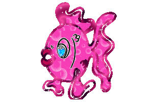 Vissen Glitter plaatjes Roze Goudvis Met Bubbels