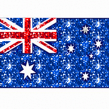 Vlaggen Glitter plaatjes Australie