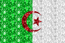 Vlaggen Glitter plaatjes Algerije