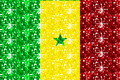 Vlaggen Glitter plaatjes Senegal