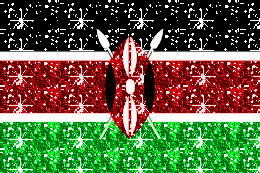 Vlaggen Glitter plaatjes Kenia