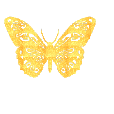 Vlinders Glitter plaatjes Vlinder Geel Glitterend