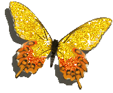 Vlinders Glitter plaatjes Gele Vlinder