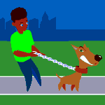 Honden plaatjes Hond uitlaten 